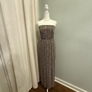 H&M Strapless Cheetah Print Dress
